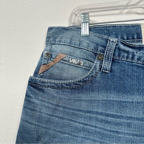 Ariat M2 Relaxed Boot Cut Jeans Mens Sz 33x32 Light Wash Denim Workwear Western - Picture 7 of 11